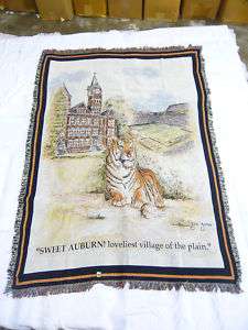 Auburn University Tiger Throw Blanket (100% Cotton)  