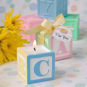 Wedding Favors Adorable baby block design scented candle 