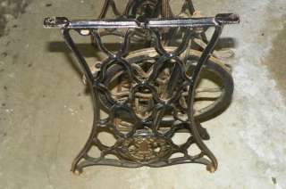 Antique Singer Treadle Sewing Machine Cast Iron Base 1896  