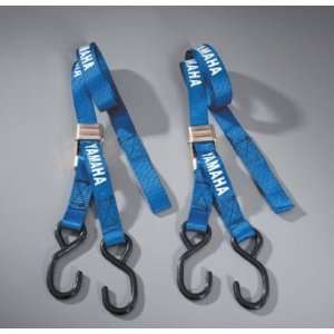Yamaha Cam Buckle Tie Downs (Blue). Sold in Pairs. 400 Pounds Working 