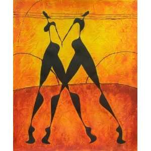African Dance Oil Painting on Canvas Hand Made Replica Finest Quality 