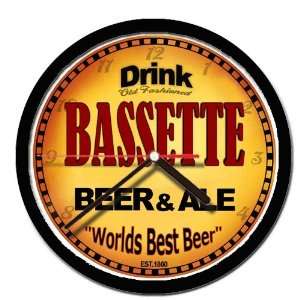  BASSETTE beer and ale cerveza wall clock 