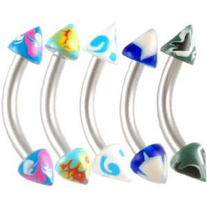   bar hand painted lot AIIL   Pierced Body Piercing Jewelry  Set of 5