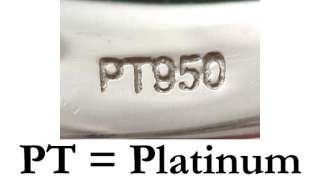 EXQUISITE 950 PLATINUM & TRANSITIONAL CUT DIAMOND RING  