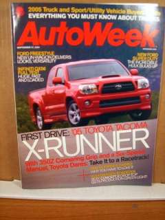 AutoWeek Magazine September 27 2004 Toyota Tacoma  