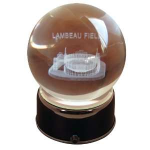  GREEN BAY PACKERS Lambeau Field Etched Crystal Ball 