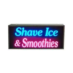 Shave Ice Smoothies Simulated Neon Sign 16 x 39