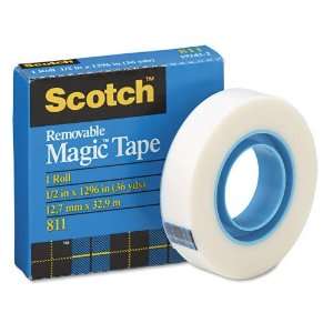 Products   Scotch   Removable Tape, 1/2 x 1296, 1 Core   Sold As 1 