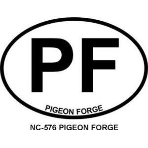 Pigeon Forge Oval Bumper Sticker