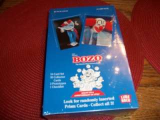 BOZO THE CLOWN TRADING CARDS FULL BOX FROM CASE LIME ROCK  
