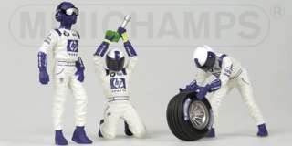   43 PIT STOP TIRE CHANGE SET WILLIAMS F1 TOYOTA PIT STOP FIGURES  