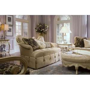  Aico Lavelle Wood Trim Settee Champagne