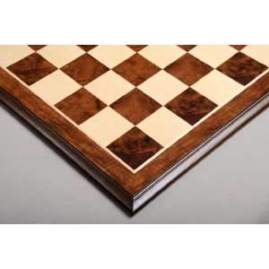   Staunton Superior Elm Burl Maple Chess Board   2.25 inch Toys & Games