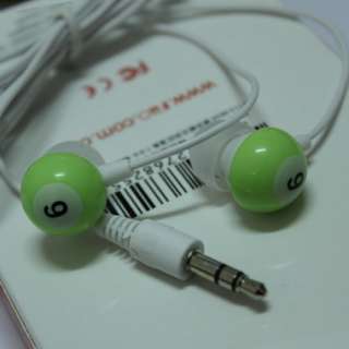 Green 3.5mm Earphone In ear Headphone Earbud For psp 6  