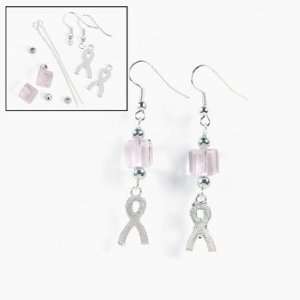   Pink Ribbon Earring Kit   Beading & Bead Kits Arts, Crafts & Sewing