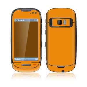    Nokia C7 Skin Decal Sticker   Simply Orange 