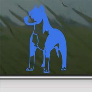  Pitbull Standing Bull Terrier Dog Blue Decal Car Blue 
