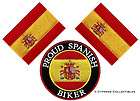 LOT of 3 PROUD SPANISH BIKER IRON ON PATCH SPAIN FLAG embroidered