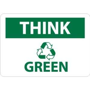 Think (Graphic) Green, 10X14, .040 Aluminum  Industrial 