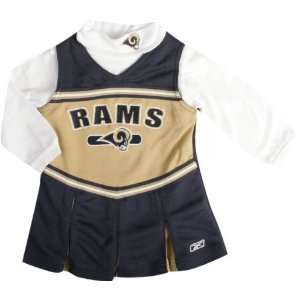   Louis Rams Toddler Long Sleeve Cheerleader Jumper