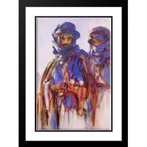   John Singer 19x24 Framed and Double Matted Bedouins
