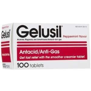  Gelusil Antacid/Anti  Gas Tablets 100 count (Quantity of 4 