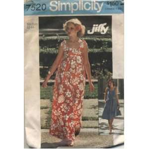  Vintage Simplicity 1970s Womans Sundress and Bag Sewing 