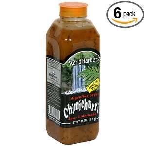 World Harbors Chimichurry Marinade, 18 Ounce (Pack of 6)  