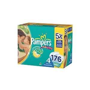 Pampers Baby Dry, Size 4 (22 37 Lbs.), 176 Ct.