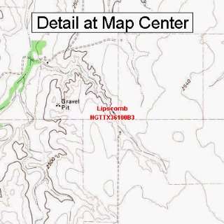  USGS Topographic Quadrangle Map   Lipscomb, Texas (Folded 