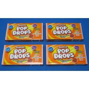 Tootsie Pop Drops Retro Candy Theater Box 4 Boxes  Grocery 