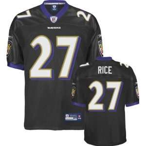  Ray Rice Jersey Reebok Authentic Black #27 Baltimore Ravens Jersey 