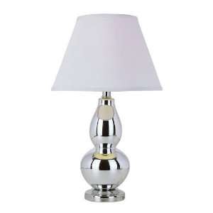 Bel Air Lighting 22H Chrome Table Lamp with White Shade RTL 
