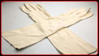 Gloves Vintage Ivory OPERA Butter Suede England 6 14  