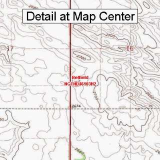  USGS Topographic Quadrangle Map   Belfield, North Dakota 
