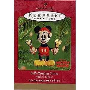  Bell Ringing Santa Mickey Mouse 2001 Hallmark Keepsake 