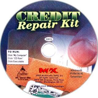 CREDIT REPAIR KIT How to Corret Credit Report Records NEW PC CD ROM 