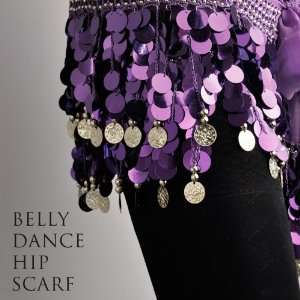  Bellyqueen™ Belly Dance Hip Scarf, Gold Coins Lively 