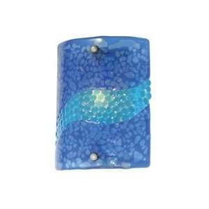   Sconce, Blue Fused Art Glass with Brushed Nickel Finished Hardware