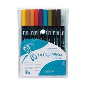  New   Tombow Dual Brush Marker Set 10/Pkg   Groovy by Tombow 