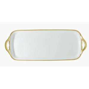  Raynaud Fontainebleau Gold Long Cake Plate 16 In