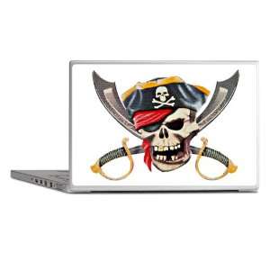   Notebook 13 Skin Cover Pirate Skull with Bandana Eyepatch Gold Tooth