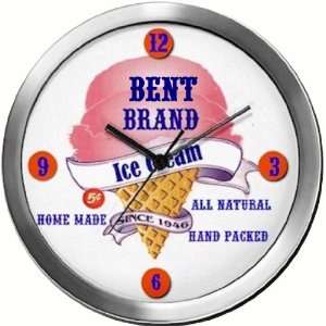 BENT 14 Inch Ice Cream Metal Clock Quartz Movement  