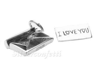   ENVELOPE Open to LOVE LETTER 2 Piece I LOVE YOU Charm or Pendant