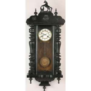  Antique German Wall Clock Regulator Regulateur Horse