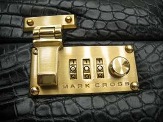 Mark Cross Crocodile Leather Toiletries Jewelry Case  