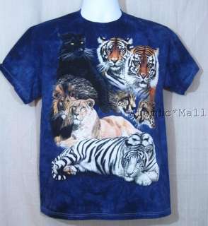 Mens T Shirt Cat Family Tiger Lion Panther Bengal 3XL  