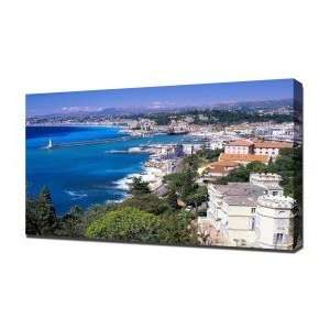  Coastal View Nice France   Canvas Art   Framed Size 24x36 