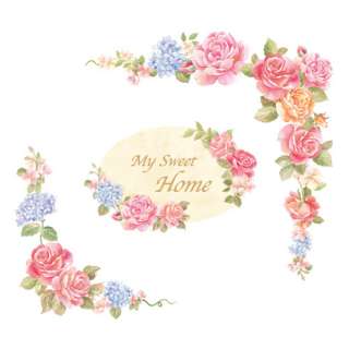 My Sweet Home Flower Door Wall STICKER Removable Decal  
