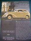 1935 Chevrolet Master Deluxe town Sedan Car Ad